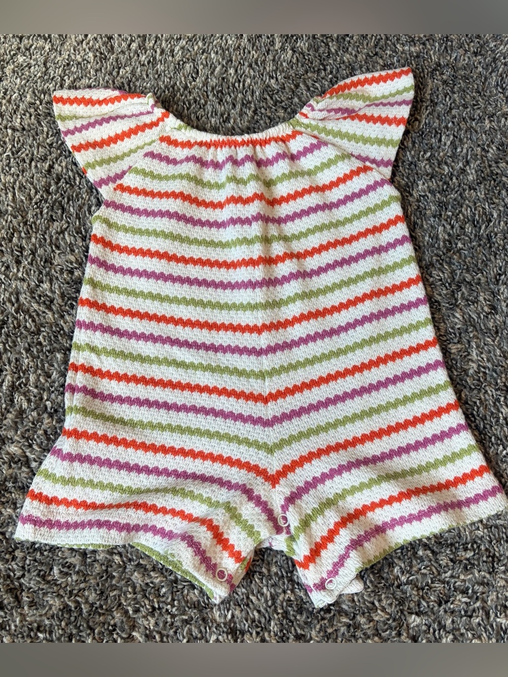 Mayoral striped crochet romper 18 months
